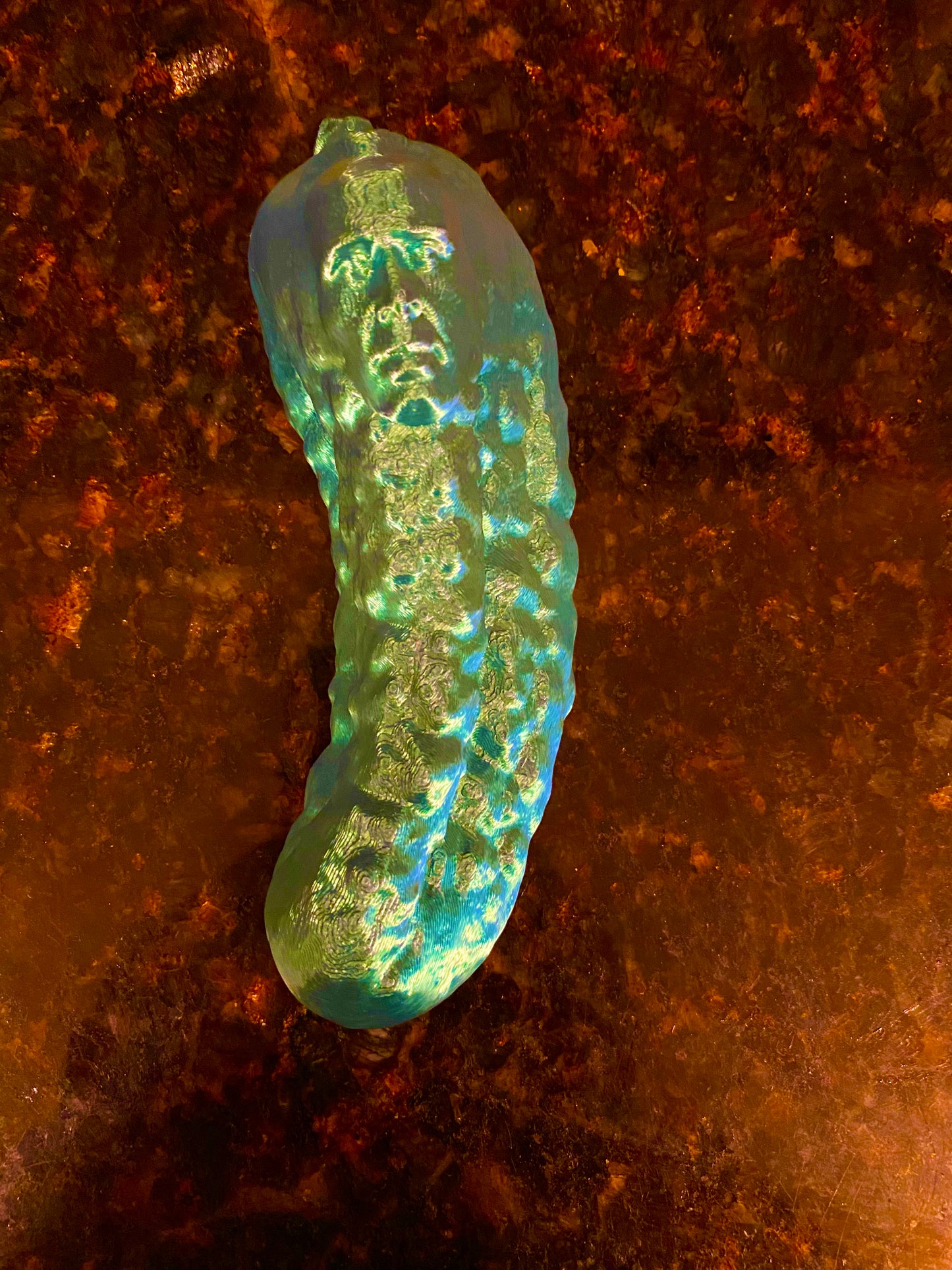 Green MAGNETIC Picolas Cage - Nicolas Cage Pickle Refrigerator Ornament