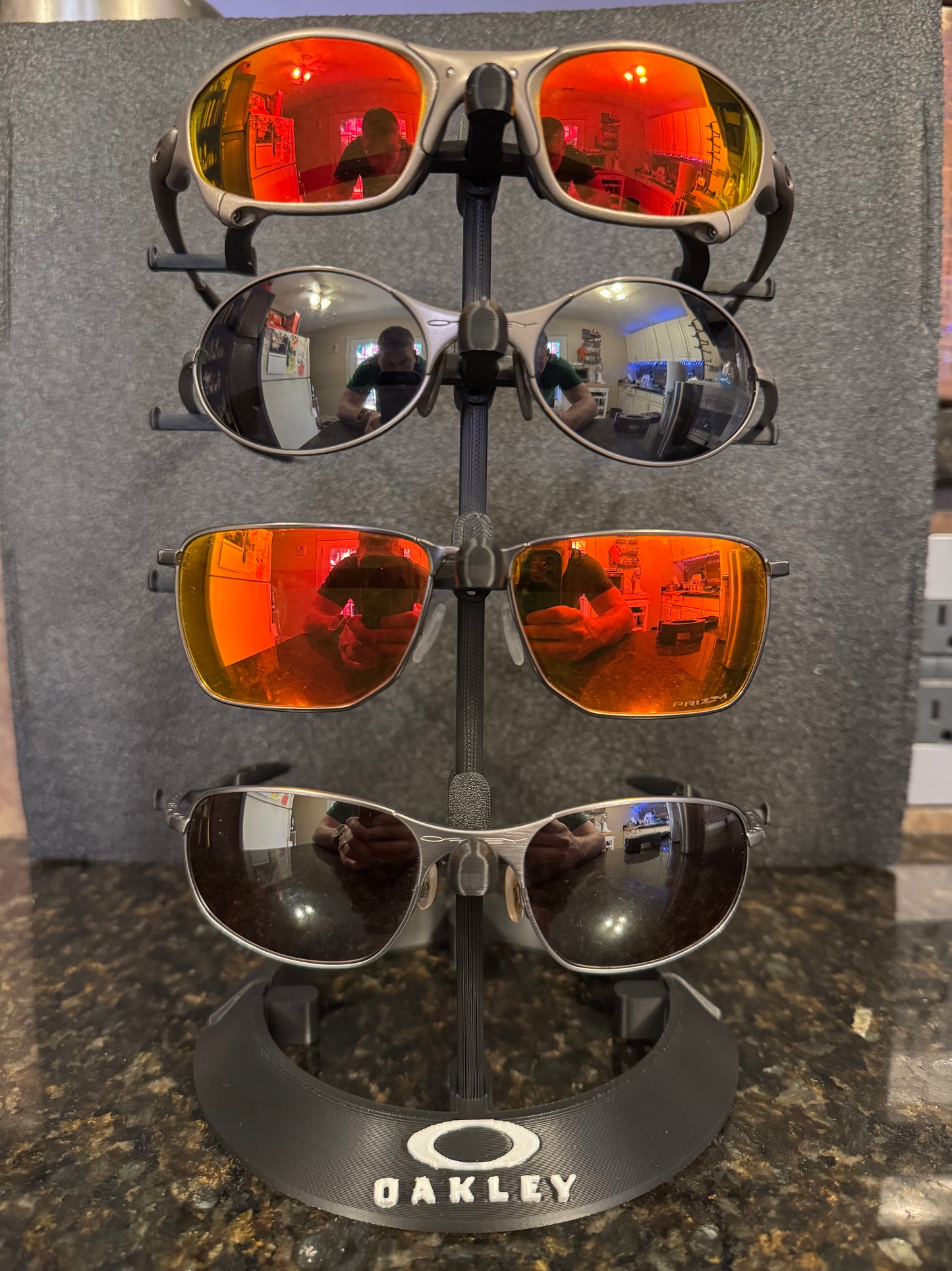 Oakley-Inspired Classic Logo Design Sunglass Display Stand