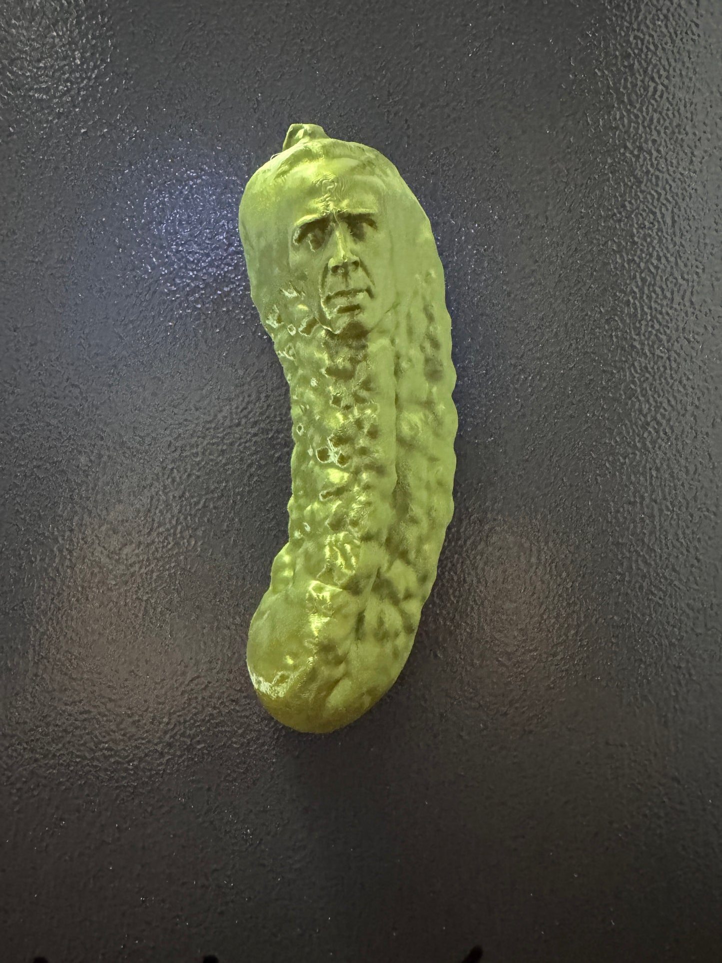 Green MAGNETIC Picolas Cage - Nicolas Cage Pickle Refrigerator Ornament