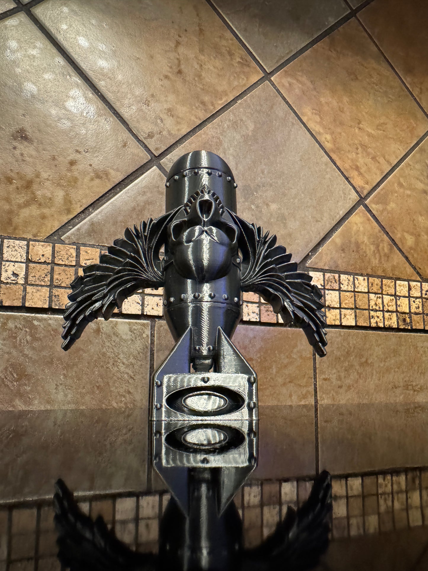 Share FDM Oaklie Bomb Run Skull Winged Torpedo Collectors Sunglasses Display Piece