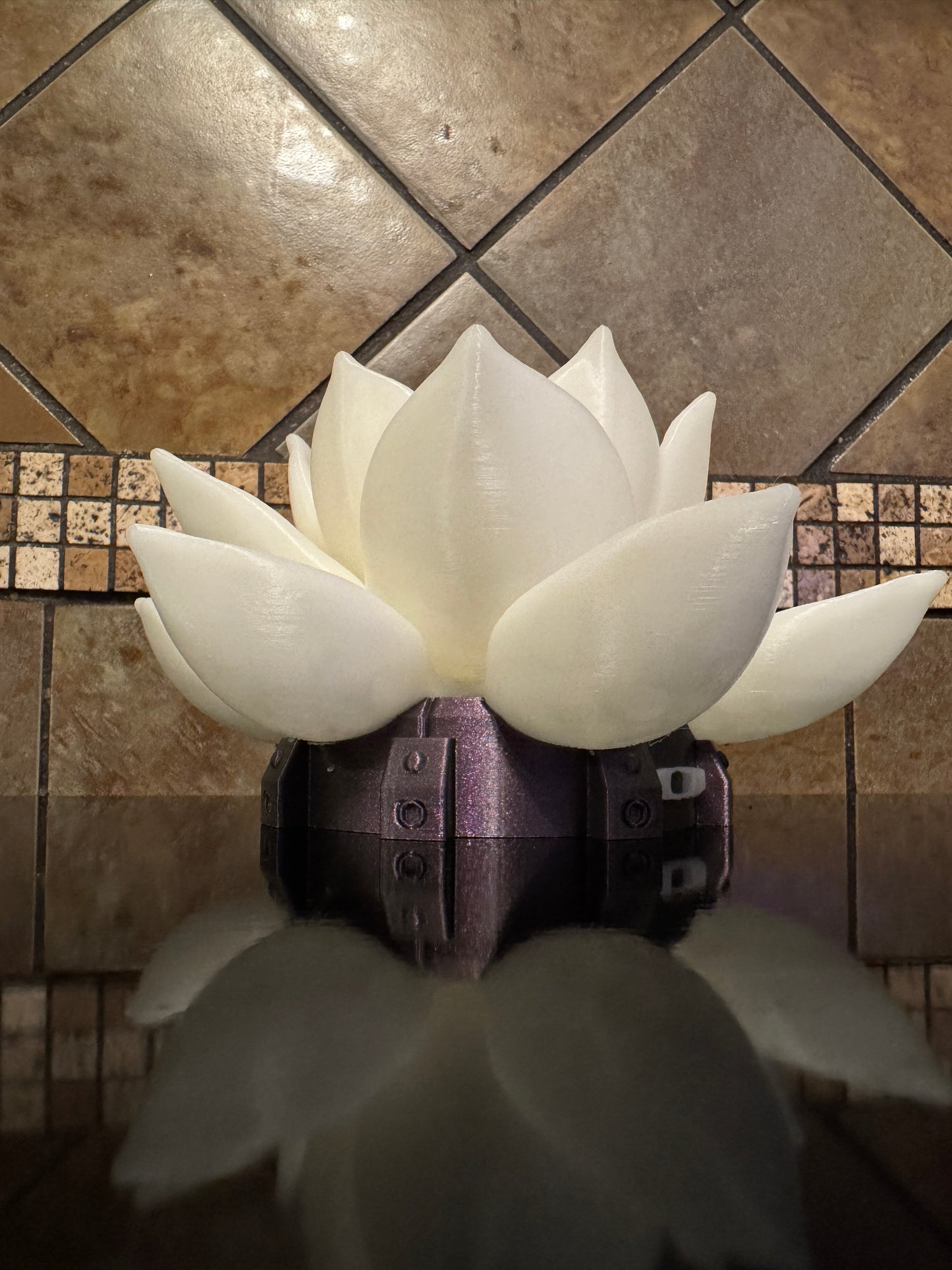 Beautiful FDM Oaklie Themed Industrial Glowing Lotus Sunglasses Stand - 7" dia x 4.5" (Copy)