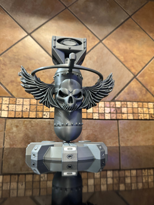 FDM Oaklie Bomb Run Skull Winged Torpedo Collectors Sunglasses Stand Display Piece