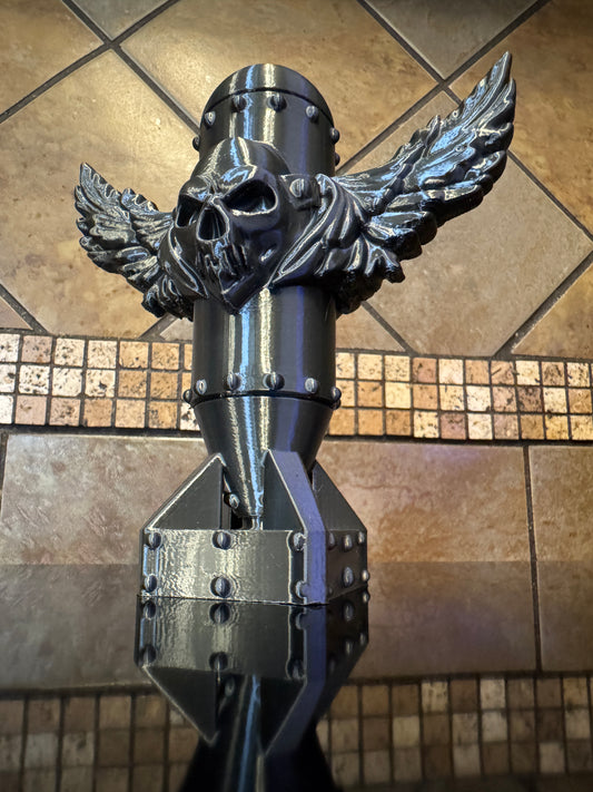 FDM Oaklie Bomb Run Upright Double Skull Winged Torpedo Sunglasses Display Piece