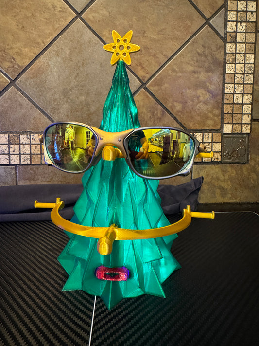 Oaklie Translucent Radiant Christmas Tree Sunglasses Stand w/ USB Blacklight LED Strip