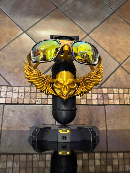 FDM Oaklie Bomb Run Skull Wing Torpedo Sunglasses Stand Display w/ Color Accents (Copy)