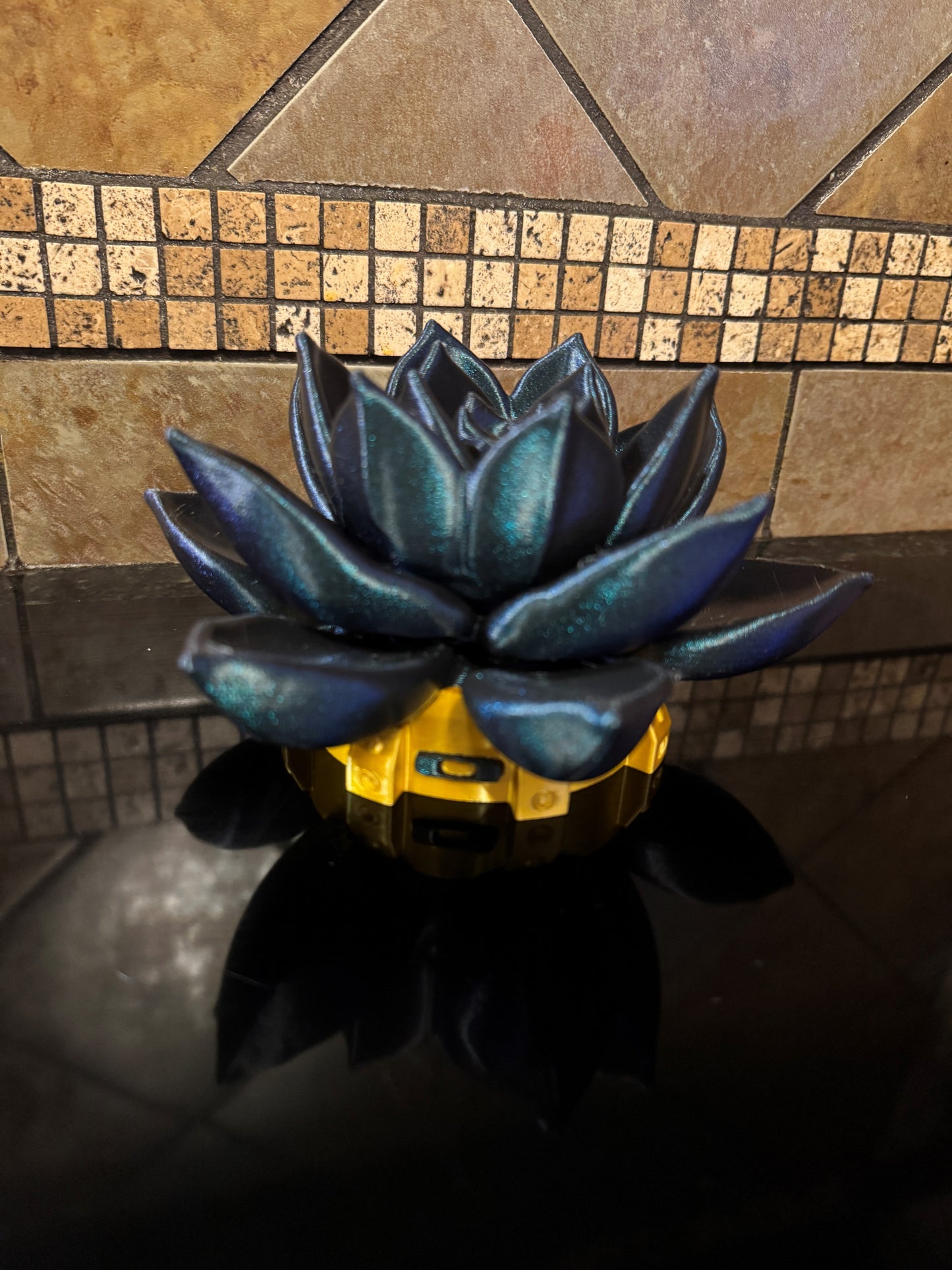 Beautiful FDM Oaklie Themed Industrial Lotus Sunglasses Stand - 7" dia x 4.5"